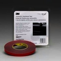 3M 6377 Cinta gris con liner blanco 13 mm x 18.3 MT