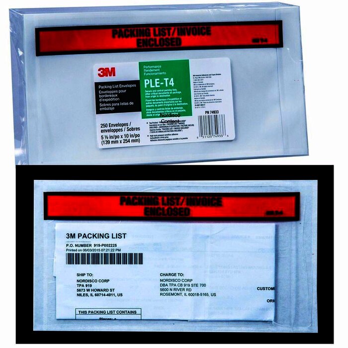 3M T-4 Sobres de envío 13.97 x 25.40 cm