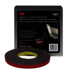 3M 6382 Cinta negra con liner rojo 12mm X 18.3 MT