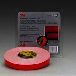 3M 6381 Cinta blanca con liner rojo 22mm x 18.3 MT